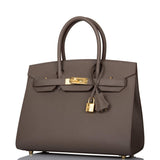 Hermes Etain Epsom Sellier Birkin 30cm Gold Hardware
