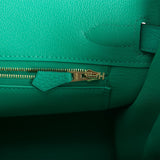 Hermes Birkin 30cm Menthe Togo Gold Hardware