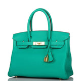 Hermes Birkin 30cm Menthe Togo Gold Hardware