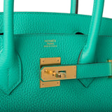 Hermes Birkin 30cm Menthe Togo Gold Hardware