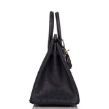 Hermes Birkin 25 Bleu Indigo Ostrich Rose Gold Hardware