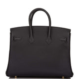 Hermes Birkin 25 Black Togo Gold Hardware