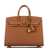 Hermes Birkin Sellier 25 Gold Veau Madame Gold Hardware