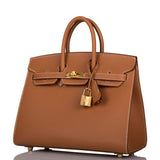Hermes Birkin Sellier 25 Gold Veau Madame Gold Hardware