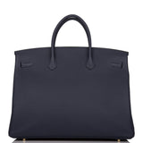 Hermes Birkin 40 Bleu Nuit Togo Gold Hardware