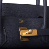 Hermes Birkin 40 Bleu Nuit Togo Gold Hardware