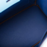 Hermes Birkin 30 Celeste and Bleu Electric Epsom Rose Gold Hardware