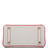 Hermes Birkin 25 Gris Perle and Rose Azalee Chèvre Brushed Gold Hardware