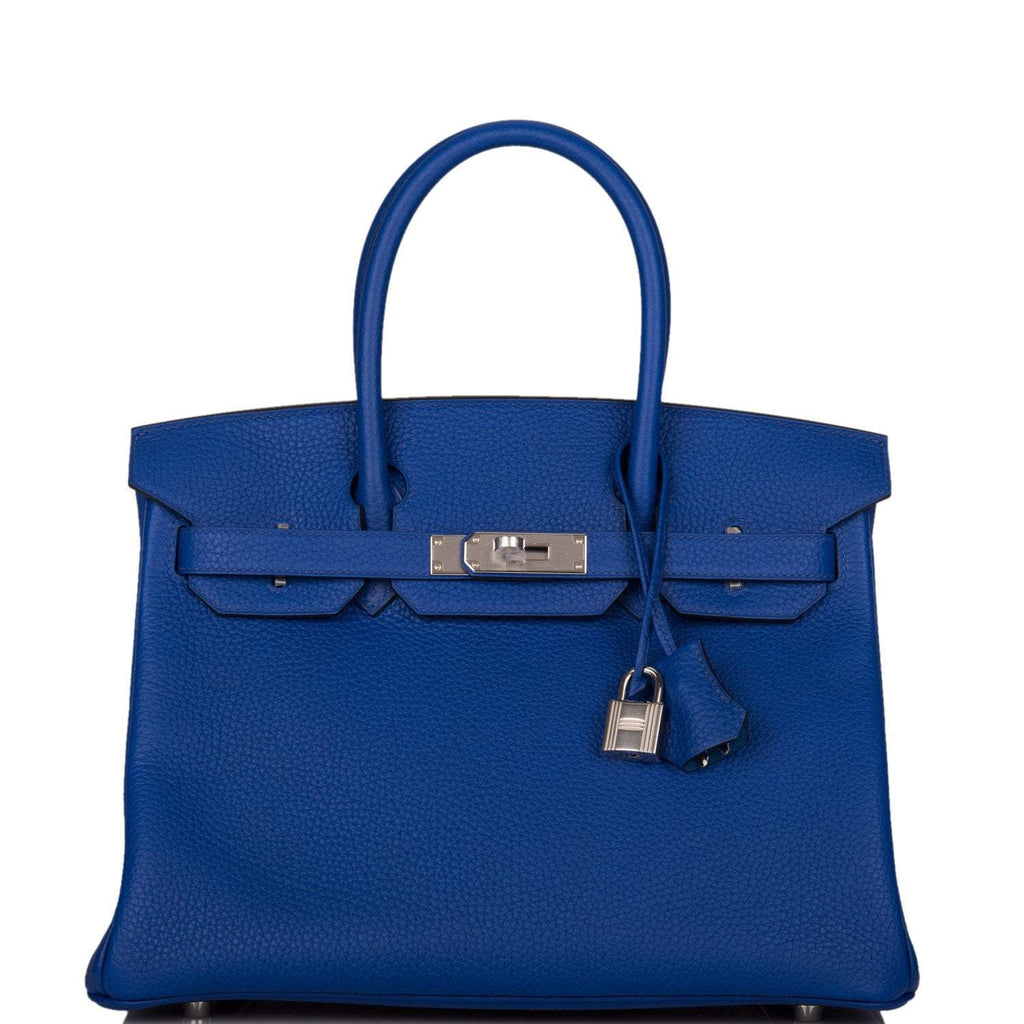 Hermes Birkin 30 Bleu Electric Verso Clemence Palladium Hardware