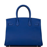 Hermes Birkin 30 Bleu Electric Verso Clemence Palladium Hardware
