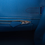 Hermes Birkin 30 Bleu Electric Verso Clemence Palladium Hardware