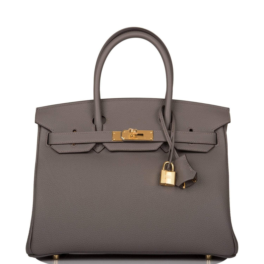 Hermes Birkin 30 Etain Togo Gold Hardware