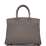 Hermes Birkin 30 Etain Togo Gold Hardware