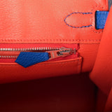 Hermes Birkin 25 Bleu Royal Verso Togo Palladium Hardware