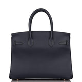 Hermes Birkin 30 Bleu Indigo Epsom Rose Gold Hardware