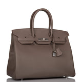 Hermes Birkin 35cm Etain Epsom Palladium Hardware
