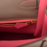 Hermes Horseshoe Stamp (HSS) Gris Asphalte Verso Togo Retourne Kelly 32cm Brushed Gold Hardware