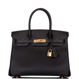 Hermes Black Epsom Birkin 30cm Gold Hardware