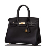 Hermes Black Epsom Birkin 30cm Gold Hardware