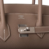 Hermes Birkin 35 Etoupe Togo Palladium Hardware