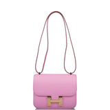 Hermes Mauve Sylvestre Epsom Mini Constance 18cm Permabrass Hardware
