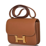 Hermes Gold Evercolor Mini Constance 18cm Gold Hardware