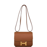 Hermes Gold Evercolor Mini Constance 18cm Gold Hardware