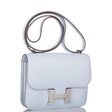 Hermes Bleu Brume Swift Mini Constance 18cm Palladium Hardware