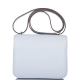 Hermes Bleu Brume Swift Mini Constance 18cm Palladium Hardware