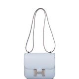 Hermes Bleu Brume Swift Mini Constance 18cm Palladium Hardware