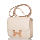 Hermes Craie Epsom Mini Constance 18cm Rose Gold Hardware