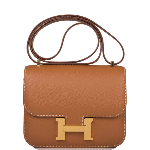 Hermes Mini Constance 18 Gold Epsom Gold Hardware
