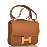 Hermes Mini Constance 18 Gold Epsom Gold Hardware