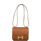 Hermes Mini Constance 18 Gold Epsom Gold Hardware