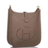Hermes Etoupe Clemence Evelyne TPM Bag Gold Hardware