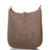 Hermes Etoupe Clemence Evelyne TPM Bag Gold Hardware