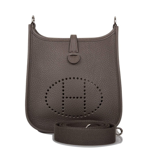 Hermes Etain Clemence Evelyne TPM Bag Palladium Hardware