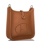Hermes Gold Clemence Evelyne TPM Bag Palladium Hardware