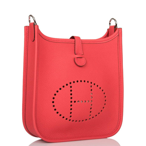 Hermes Bougainvillea Clemence Evelyne TPM Bag Palladium Hardware