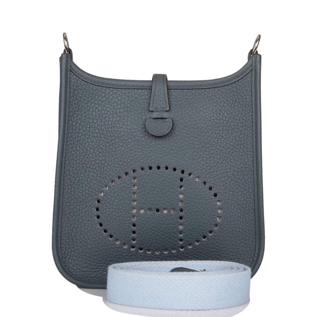 Hermes Bleu Orage Clemence Evelyne TPM Bag Palladium Hardware
