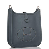 Hermes Bleu Orage Clemence Evelyne TPM Bag Palladium Hardware