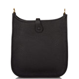 Hermes Black Clemence Evelyne TPM Bag Gold Hardware