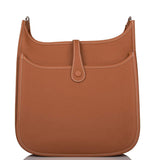 Hermes Gold Clemence Evelyne III PM Bag Palladium Hardware