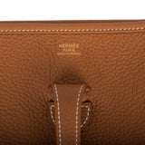 Hermes Gold Clemence Evelyne III PM Bag Gold Hardware