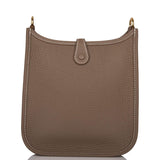 Hermes Evelyne TPM Etoupe Clemence Bag Gold Hardware