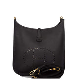 Hermes Evelyne III PM Black Clemence Gold Hardware