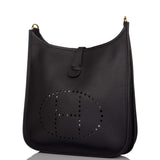 Hermes Evelyne III PM Black Clemence Gold Hardware