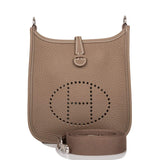 Hermes Evelyne TPM Etoupe Clemence Bag Palladium Hardware