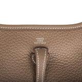 Hermes Evelyne TPM Etoupe Clemence Bag Palladium Hardware