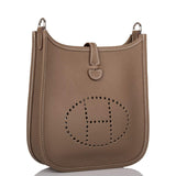 Hermes Evelyne TPM Etoupe Clemence Bag Palladium Hardware